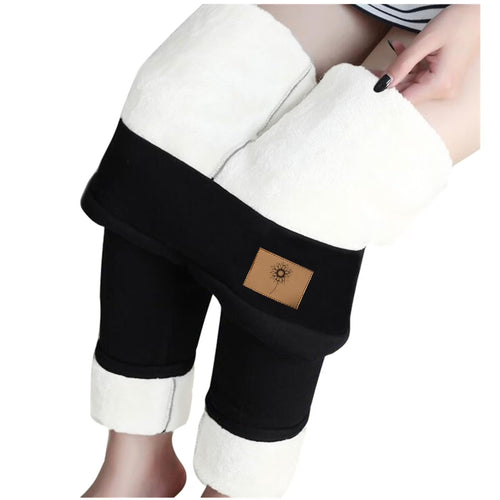 Super Thick Fleece Leggings for Women,Winter High-Waisted Leggings Fleece Lined Warm Pants,Elastic Slim Workout Yoga Tight