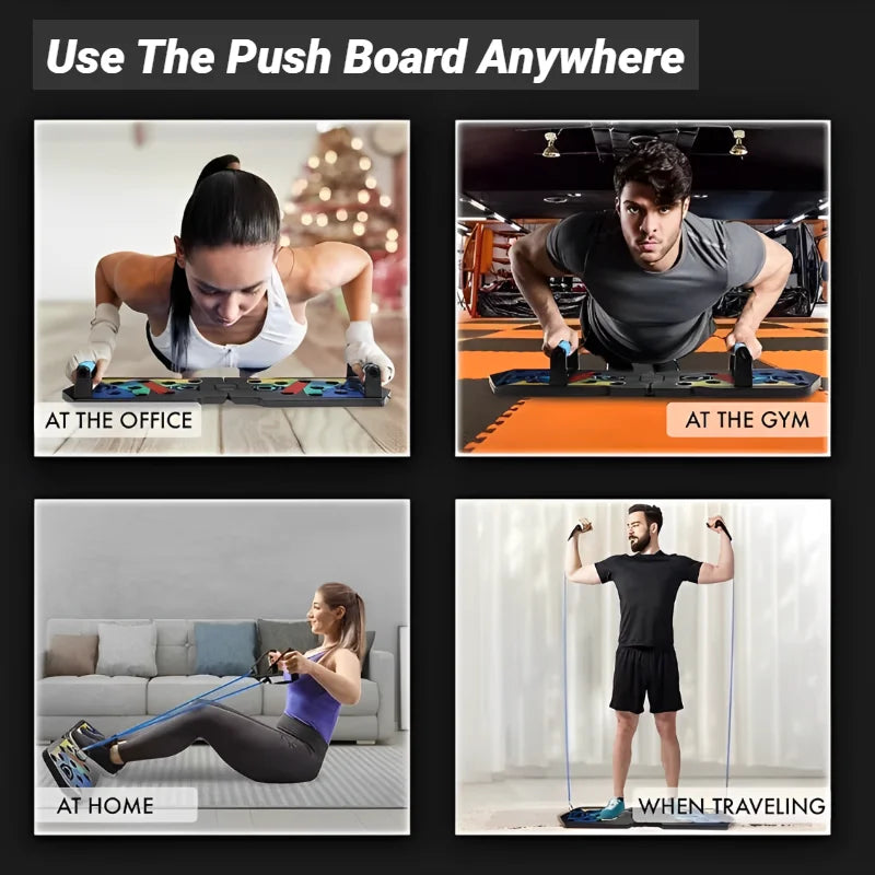 Portable Multifunctional Push up Board Fitness and VYRALIFT Push-Up Pro, Push Up Trainer, Fitness Equipment, Home Workout Equipment, Upper Body Workout, Strength Training, Exercise Equipment, Home Fitness Training Device Home Workout Set Foldable Push up Bar Resistance