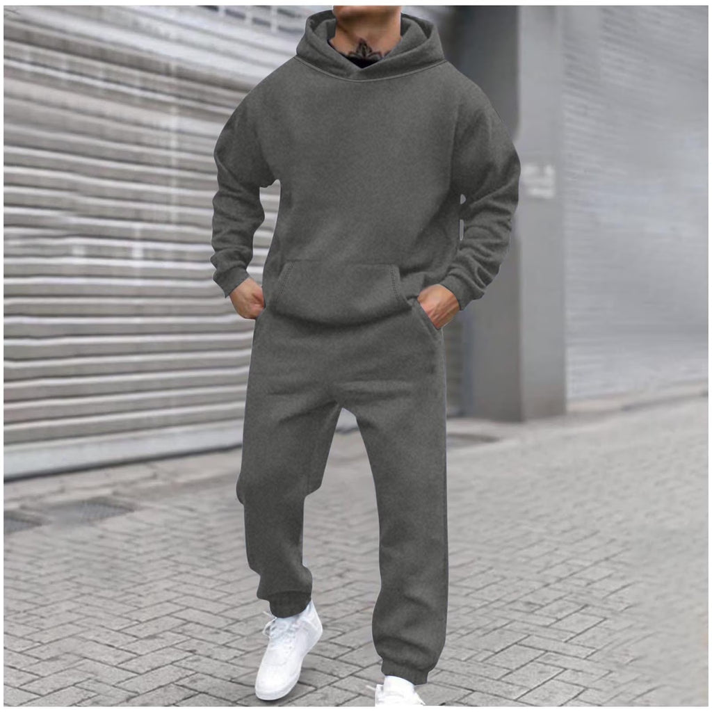 Sweat Suits for Men Set 2 Piece Hoodie Jogger Long Sleeve Sweatsuits Hoodie and Pants Dark Gray 14(XXXL)