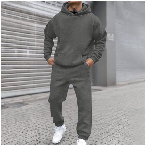 Sweat Suits for Men Set 2 Piece Hoodie Jogger Long Sleeve Sweatsuits Hoodie and Pants Dark Gray 14(XXXL)