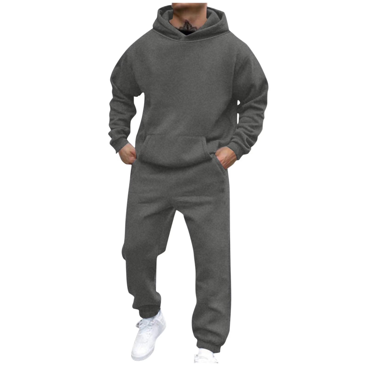 Sweat Suits for Men Set 2 Piece Hoodie Jogger Long Sleeve Sweatsuits Hoodie and Pants Dark Gray 14(XXXL)